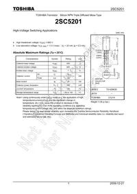 2SC5201 Datasheet Cover