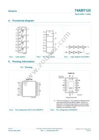 74ABT125PW/AUJ Datasheet Page 2