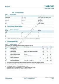 74ABT125PW/AUJ Datasheet Page 3