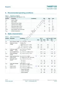 74ABT125PW/AUJ Datasheet Page 4