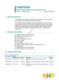 74ABT652APW Datasheet Cover