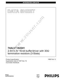 74ALVT162241DGG:11 Datasheet Cover