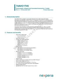 74AVC1T45GN Datasheet Cover