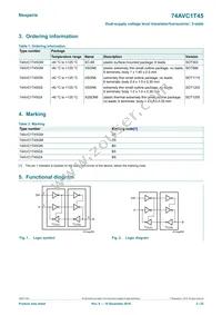 74AVC1T45GN Datasheet Page 2