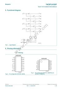 74CBTLV3257D Datasheet Page 3