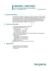 74HC4051D/AUJ Datasheet Cover