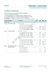 74HC4051D/AUJ Datasheet Page 7