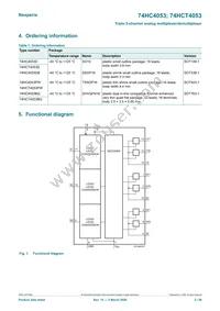 74HC4053D/AUJ Datasheet Page 2