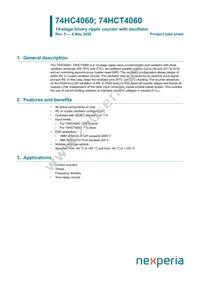 74HC4060D/AUJ Datasheet Cover