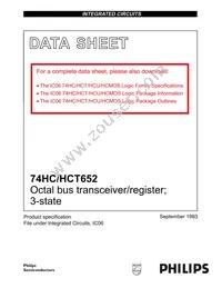 74HCT652N Datasheet Cover