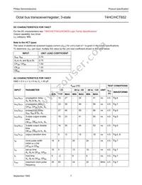 74HCT652N Datasheet Page 7