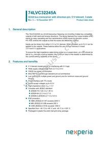 74LVC32245AEC Datasheet Cover