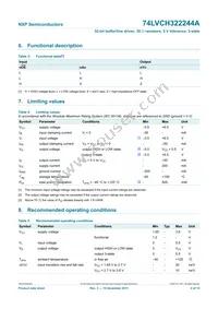 74LVCH322244AEC/G; Datasheet Page 4