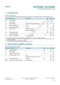 74LVT244BPW/AUJ Datasheet Page 4