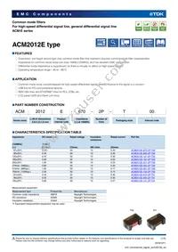 ACM2012E-361-2P-T00 Datasheet Cover