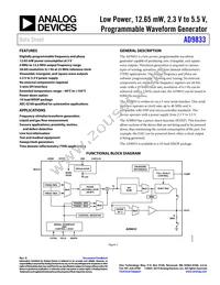 AD9833BRM-REEL7 Datasheet Cover