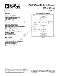 AD9914BCPZ-REEL7 Datasheet Cover