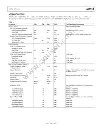 AD9914BCPZ-REEL7 Datasheet Page 5