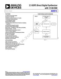 AD9915BCPZ-REEL7 Datasheet Cover