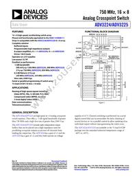 ADV3225ACPZ Datasheet Cover