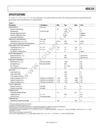 ADXL335BCPZ-RL Datasheet Page 3