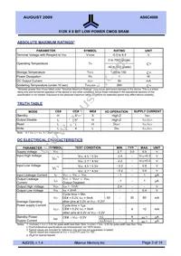 AS6C4008-55BIN Datasheet Page 3
