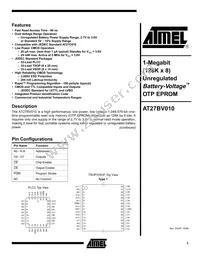 AT27BV010-90TU Datasheet Cover