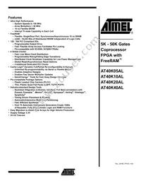 AT40K05AL-1BQU Datasheet Cover