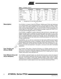 AT40K05AL-1BQU Datasheet Page 2