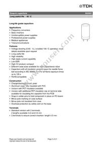 B43501A5477M087 Datasheet Page 2