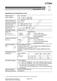 B43501A5477M087 Datasheet Page 3