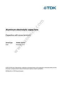 B43564B9228M000 Datasheet Cover