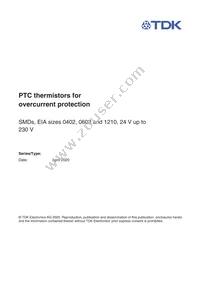 B59407A0115A062 Datasheet Cover