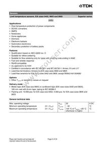 B59721A0090A062 Datasheet Page 2