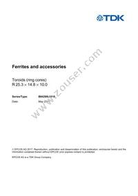 B64290L0618X035 Datasheet Cover