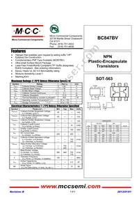 BC847BV-TP Datasheet Cover