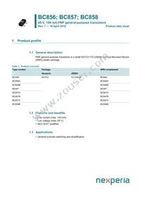 BC857C/DG/B3 Datasheet Cover