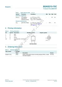 BUK6215-75C Datasheet Page 2