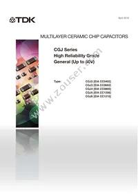 CGJ6P3X7S1H685K250AB Datasheet Cover