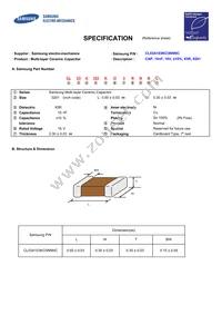 CL03A103KO3NNNC Datasheet Cover