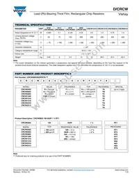 CRCW20104R70FNTF Datasheet Page 2