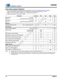 CS5484-INZR Datasheet Page 14