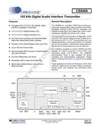 CS8406-DSZR Datasheet Cover