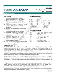 DS1721S/T&R Datasheet Cover