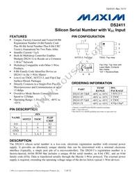 DS2411R-C01+T Datasheet Cover