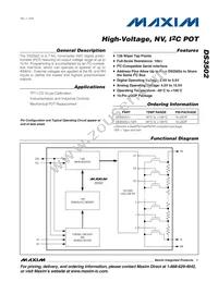 DS3502U+T&R/C Datasheet Cover