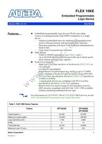 EPF10K50SFC484-2XB Datasheet Cover