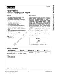 FS8S0765RCBSYDT Datasheet Cover