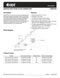 ICS7151MI-40T Datasheet Cover