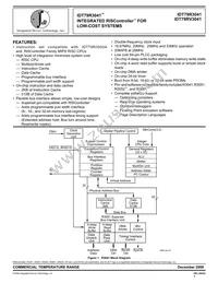 IDT79R3041-33PFG8 Datasheet Cover